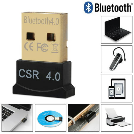 EEEKit Bluetooth 4.0 USB Dongle Adapter, USB 2.0 Micro CSR4.0 Dongle Adapter for LAPTOP PC Windows XP VISTA 7 8 10, Raspberry Pi, Linux Compatible, Classic