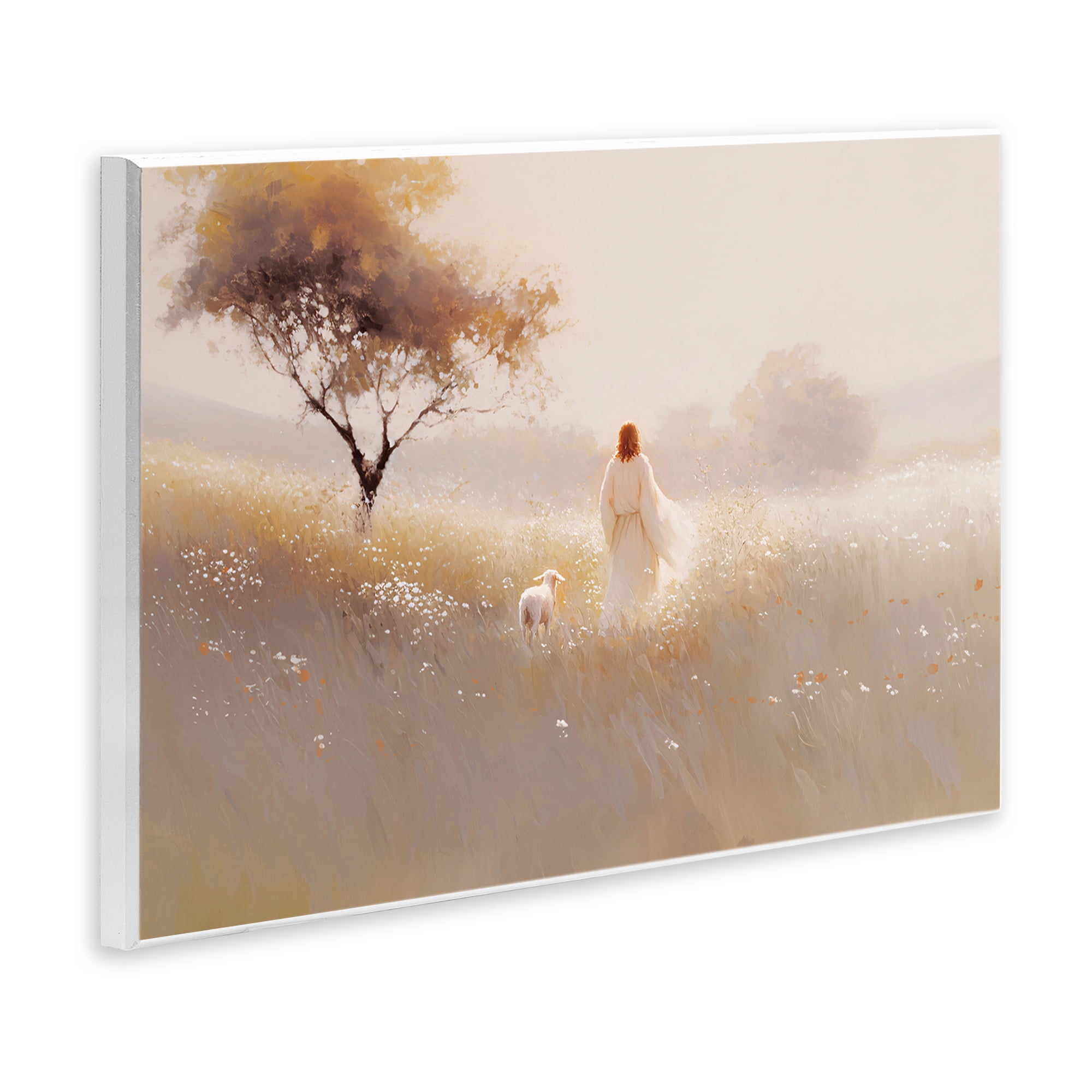 Stupell Industries Spiritual Shepherd & Lamb Wall Plaque Art, design by Jacky Ngan