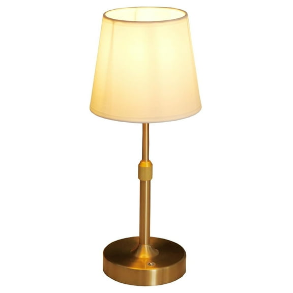 LOFTER-Pro Cordless LED Table Lamps, 5200mAH Built-in Rechargeable Battery, Stepless Dimming Touch Control, Height Adjustable, Patio Table Lamp, Bedside Nights, Ambient Light for Restaurant (Gold)