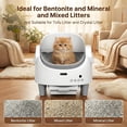 thumbnail image 4 of Open-Top Automatic Cat Litter Box, Self Cleaning Cat Litter Box with App Control & Weight Monitoring, 10.5L Large Capacity for Multiple Cats, Ultra-Quiet & Odor Control, 1 Rolls Refill Bags Included, 4 of 8