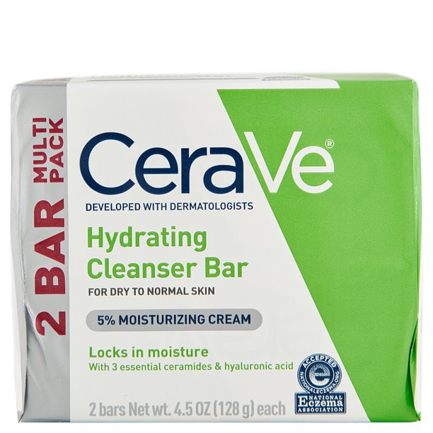 CeraVe Hydrating Cleanser Bar 4.5 oz 2 Ct
