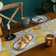 thumbnail image 3 of Linen table runner, tablecloth with lemon embroidery and tassels, 3 of 4