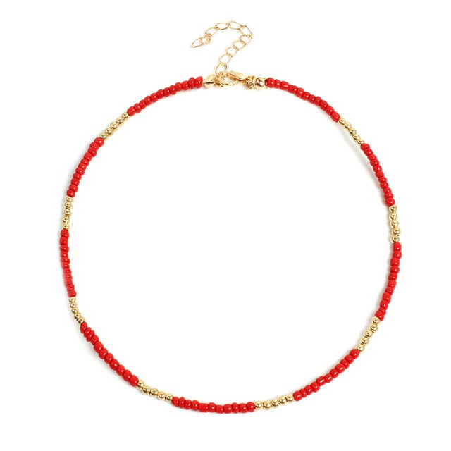 Collier Ras-du-Cou pour Femmes Bohème Mode Créatif Collier Perlé Ras-du-Cou avec Perles