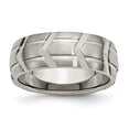thumbnail image 1 of Titanium 8mm Wedding Band Ring Man Fancy  For Dad Mens  For Him, 1 of 10