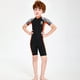 thumbnail image 3 of Eigraketly Bañador de buceo para niños, traje de baño corto de una pieza para niños, pantalones de manga corta, trajes de neopreno, traje Deportes acuáticos Negro XL, 3 of 6