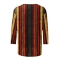 thumbnail image 4 of Abomasnow Womens Long Sleeve Shirts 2025 Casual Dressy Crewneck Blouses Winter Fall Multicolor Striped Print Pullover Tops, 4 of 5