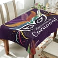 thumbnail image 4 of SKYSONIC Mardi Gras Tablecloth Waterproof Washable Polyester Square Table Cover Durable Tablecloth for Kitchen Dining Table Party Decor (54 X 72 Inch), 4 of 7