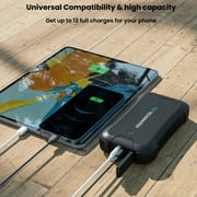 Techsmarter 30000mah Rugged & Waterproof 20W USB-C PD Power Bank. Fast Portable Charger Heavy Duty, Camping, Hiking, Outdoor with Flashlight. For iPhone, Samsung Galaxy, iPad, LG, Android, Tablets