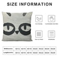 thumbnail image 5 of YINGXI  Eyes Throw Pillow Cover Close Lash Cartoon Wink Eyelash Monochrome Makeup Eyelid Simple Black Pillow Case Decorative Men Women Boy Girl Room Cushion Cover for Home Couch Bed 24x24in, 5 of 5