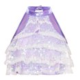 thumbnail image 2 of Xnihocha Sequin Crop Top for Girls Metallic Shiny Sleeveless Halter Hip Hop Jazz Latin Dance Costume Lavender 16, 2 of 6