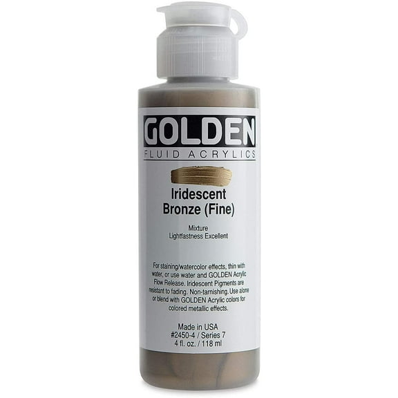 Golden Fluid Acrylic - Iridescent Bronze (Fine), 4 oz