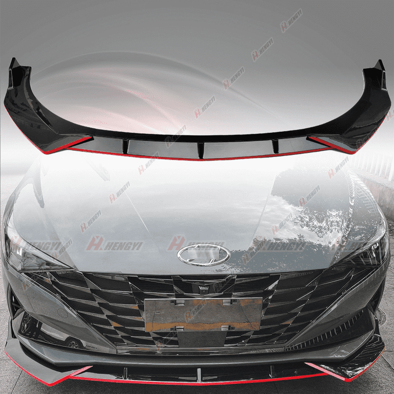 DriftX Front Bumper Spoiler Lip For 2011-2013 Hyundai Elantra - Carbon Painted