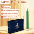 thumbnail image 2 of Kunrsug 24 Pack Green Spell Chime Candles \u2013 Premium Mini Unscented Taper Candles for Rituals, Prayer, Birthdays, Meditation, Altar, Spells, Chime Candles - 4 Inch Tall - Ideal for Witches, 2 of 7