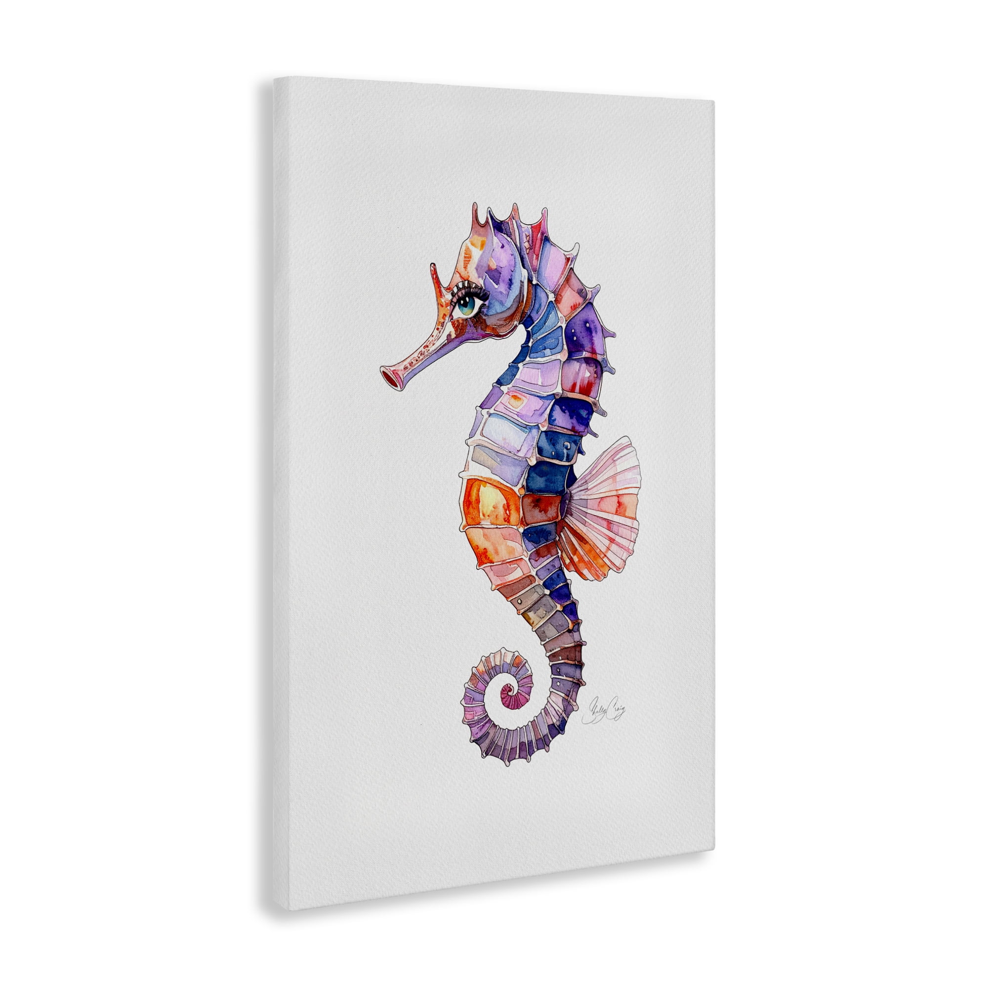Stupell Industries Sea Whisper Seahorse Canvas Wall Art, design by Shelly Craig