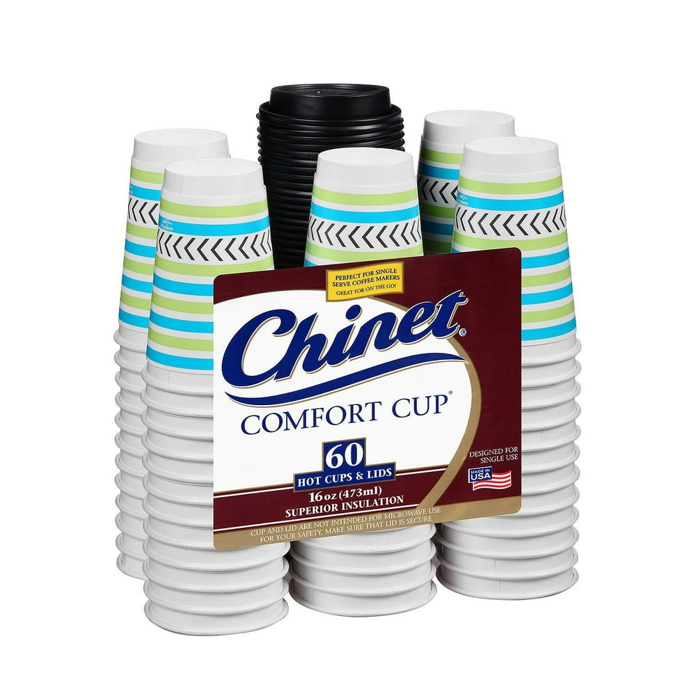 Comfort Cup, Hot Cups & Lids, 16 Oz, 60 Ct