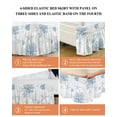 thumbnail image 5 of Summer Coastal Bed Skirt Queen Size 18" Drop Coral Starfish Nautical Beach Ruffled Wrap Around Bed Skirts Adjustable Elastic Bedskirt Dust Ruffle for Queen Size Bed, 5 of 7