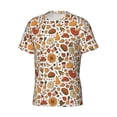 thumbnail image 5 of Vsdgher Thanksgiving Food Print Men's Dry Fit Mesh Athletic Shirts Moisture Wicking Tennis T-Shirt Tops, 5 of 9