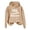 Khaki Hoodie, variant on YUGYXL Fleece Lined Hoodie for Women Winter Warm Long Sleeve Pullover Sweatshirt Cozy Top Khaki Hoodie M