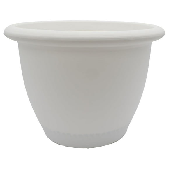 The HC Companies Sevilla Self-Watering Pot with Internal Disk, 12 Inch, White
