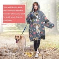 thumbnail image 4 of Border Collie Dog and Flower Florals Wearable Oversized Blanket,Wearable Blanket Hoodie for Adults,Cozy Hooded Blankets with Super Pockets,Super Warm Fuzzy Pullover for Women & Men, 4 of 6