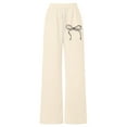 thumbnail image 1 of Pantalon Décontracté Athlétique pour Filles avec Nœud et Cordon de Serrage, Coupe Ample, Léger, Jambe Droite, Confort Quotidien, 1 of 4