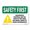 Landscape, variant on OSHA SAFETY FIRST Sign - Hazardous Material May Be Used In Area | Decal | Protect Your Business, Work Site, Warehouse & Shop Area | Made in the USA