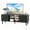 Black, variant on NiamVelo Wooden TV Stand for 55-60 inch TV,  Modern Entertainment Center Media Console Table  with Storage Cabinets and Open Shelves for Living Room, Office, Black