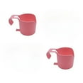 thumbnail image 1 of Poolside Drink Holder with ABS Storage Rack, Durable Swimming Pool Cup Holder for 2" Rails, Plastic Beverage Beer Cup Hand Wash Hanger, Portable Summer Accessory for Hot Tub Patio Deck, Pink, 1 of 1