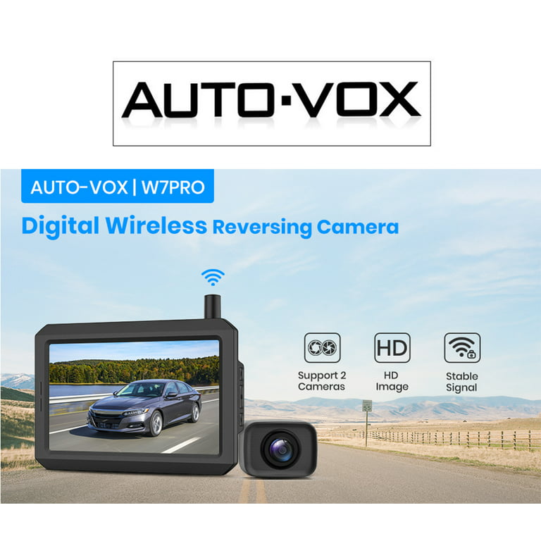Auto-Vox W7PRO Upgrade 720P Digital Wireless Backup Camera with 2