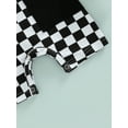 thumbnail image 7 of Hirigin Newborn Baby Boy Girl Checkerboard Rompers Short Sleeve One Piece Bodysuit Jumpsuit Playsuit with Pockets Summer Outfit, 7 of 7