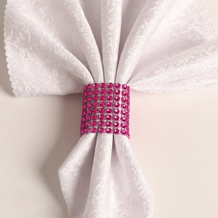 

Ayyufe pack of 10 Rhinestone Napkin Ring Serviette Holder Wedding Holiday Party Table Decor