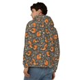 thumbnail image 4 of Goofa Fox And Mushroom Pattern Mens Full-zip Hoodie, Zip-up Pullover Hooded Sweatshirt, Kangaroo Pocket Hoodie Ideal for Daily Wear, Travel, and Home-Large, 4 of 5