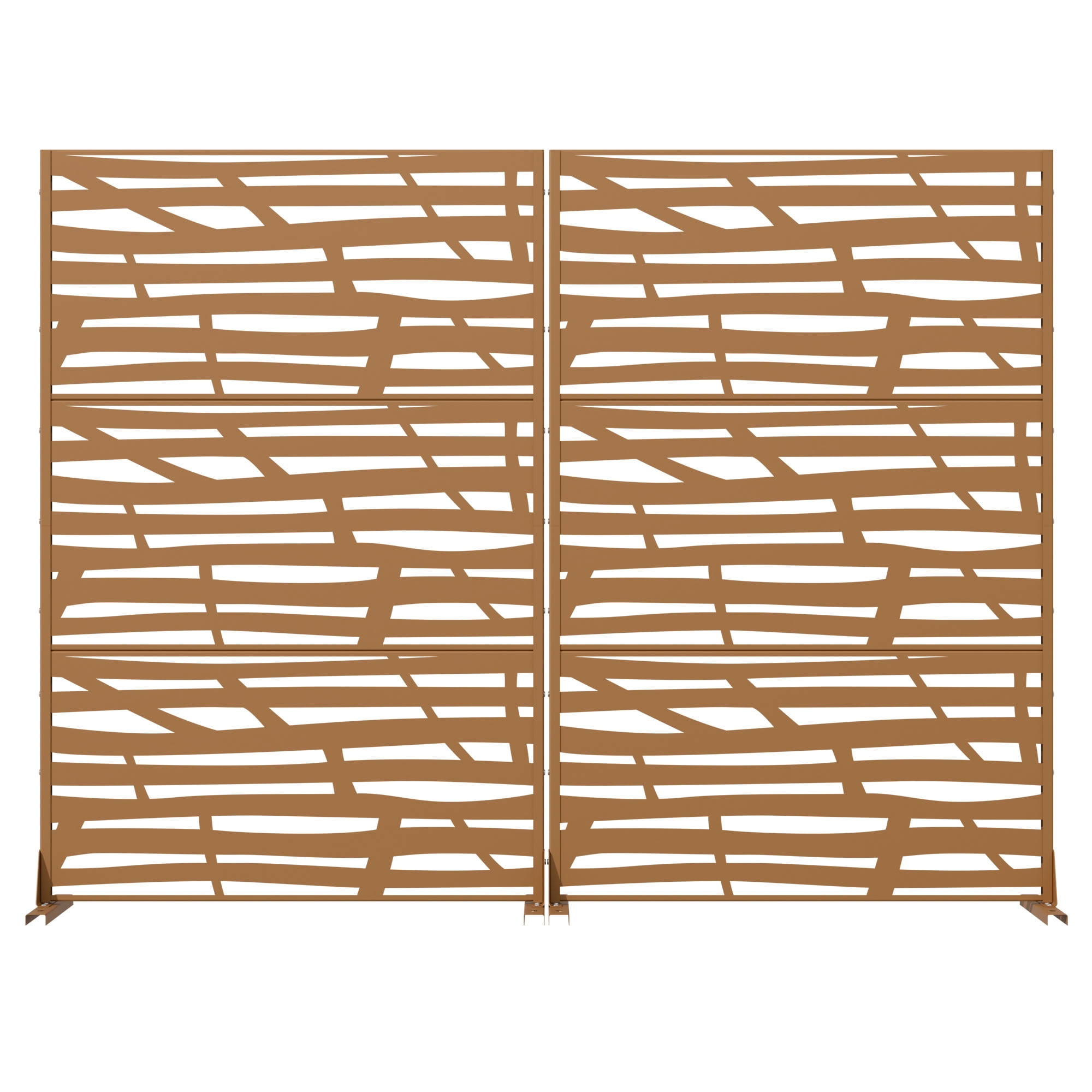 MAYEERTY 72*47in Outdoor Privacy Screen, Pool Metal Privacy Panel, Privacy Divider for Patio, Balcony, Backyard, Garden