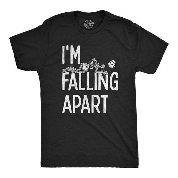 Mens I'm Falling Apart T Shirt Funny Halloween Skeleton Sarcastic Tee Graphic Tees