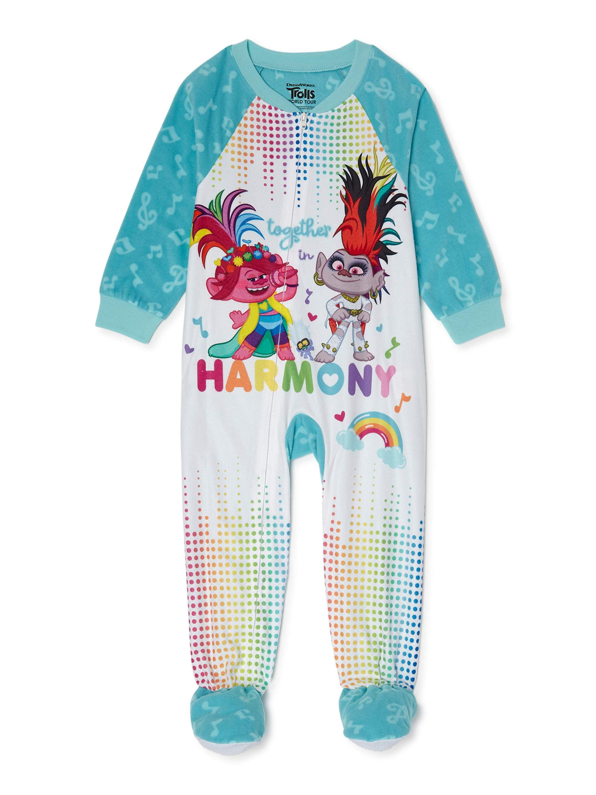 top/pants NWT 12m,18months Trolls Toddler Girl Flannel 2pc Pajama Set Sleepwear 