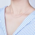 thumbnail image 4 of Rhodium Plated 925 Sterling Silver Snake Chain Necklaces with S925 Stamp Platinum 18.90x0.03 inch(48x0.08cm), 4 of 7
