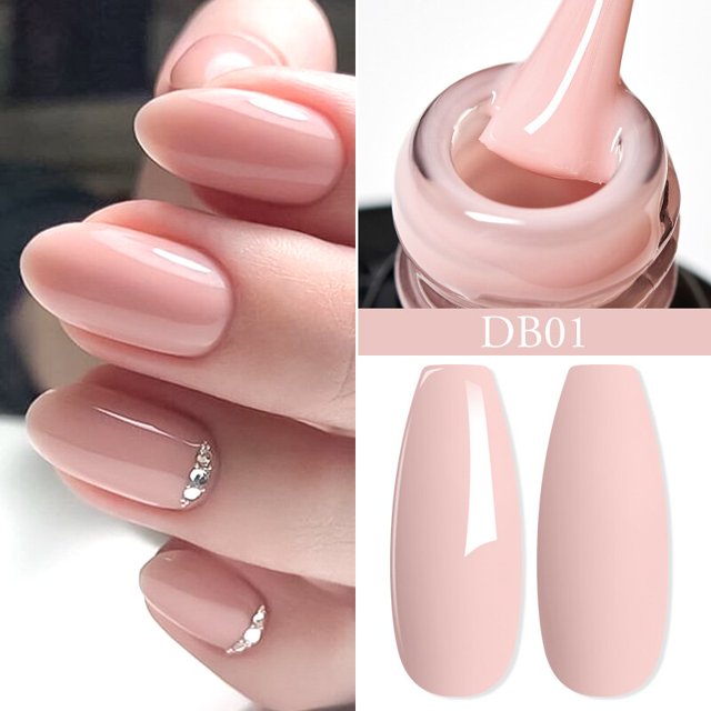 Esmalte de uñas en Gel con copos de nieve, barniz semipermanente UV LED, blanco lechoso, rosa, purpurina, lentejuelas de nieve, diseño artístico para manicura, 7ml