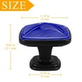 thumbnail image 3 of 4 Pcs Cabinet Handle Drawer Pulls Blue Wave Diagonal Knobs with Screws Square Furniture Office Cabinet Knob Decoration, 3 of 5