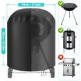 thumbnail image 2 of DEBGFS 27.56 inch  Grill Cover Heavy Duty Waterproof BBQ Grill Cover with Drawstring Windproof Outdoor Barbecue BBQ Cover Foldable BBQ Grill Protector for Grill Outdoor, 2 of 9