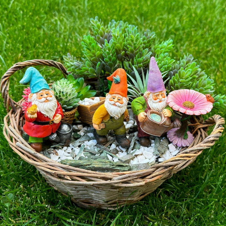 Mood Lab Miniature Gardening Gnomes Set of 4 pcs - 3,5