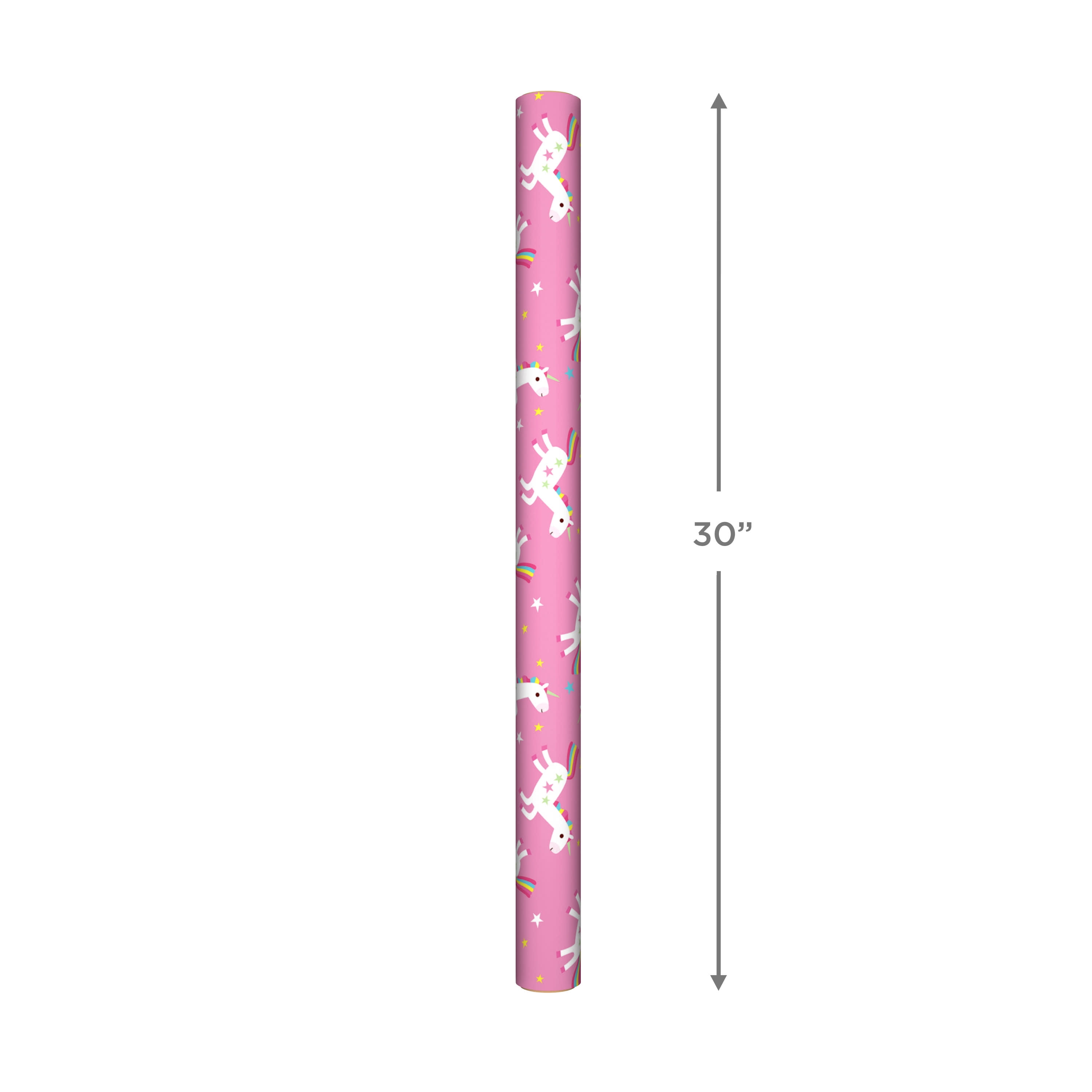 Hallmark Wrapping Paper, 40 Sq. ft. (Unicorns on Pink)