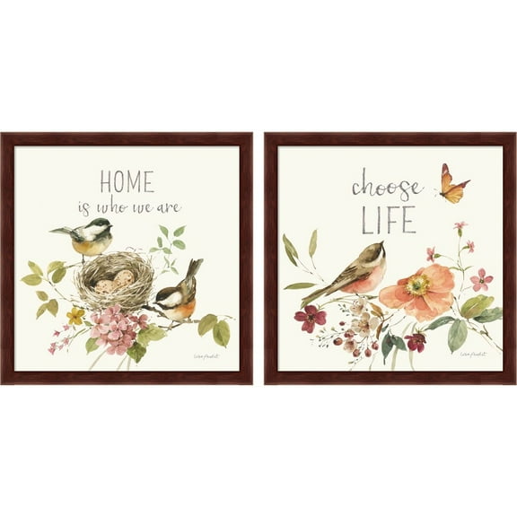 Great Art Now Blessed by Nature E by Lisa Audit, 2 Piece Framed Art Set Each 13.25"W x 13.25"H