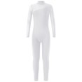 thumbnail image 4 of Aiihoo Kids Girls Dance Bodysuit Gymnastics Leotard Rhinestones Skating Jumpsuit Long Sleeve Dance Unitard White 16, 4 of 6