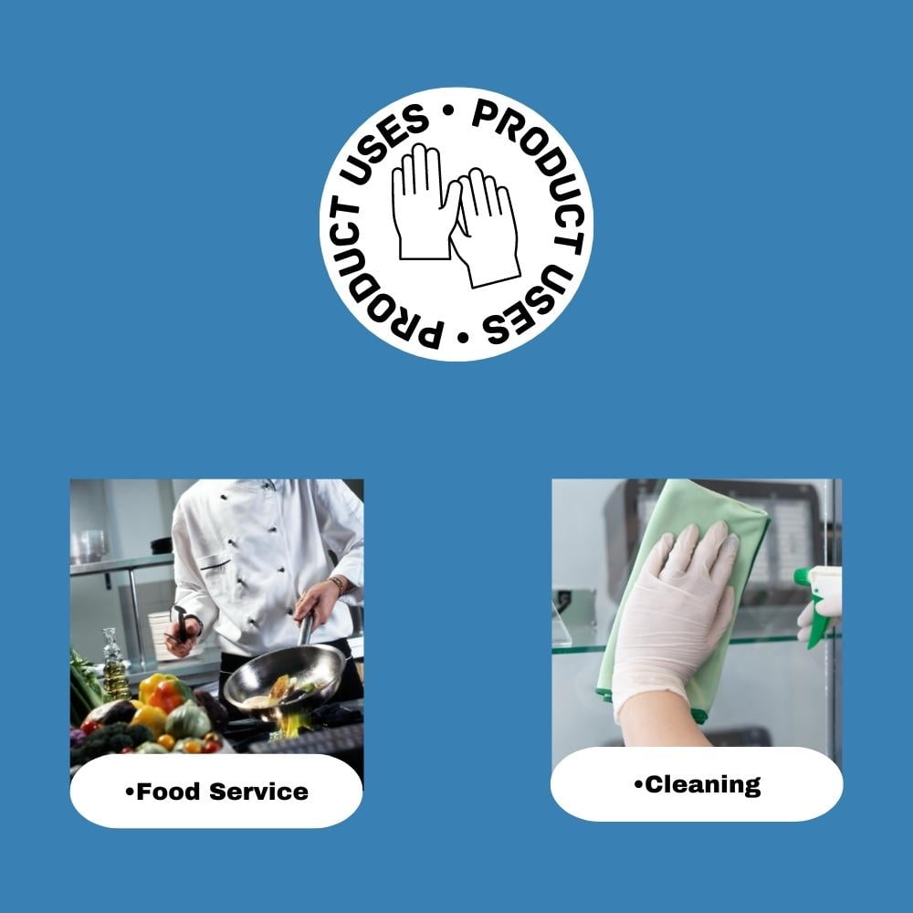 SSBM (HDPE) Food Service Poly Gloves Clear X-Large 1.5 Mil 20000 Pcs for Schools, Hospitality Industries, Cleaning, Party Dining