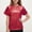 Red, variant on Children Boys Girls Glitter Shiny Metallic T Shirt Short Sleeve Crewneck Tops Jazz Hip Hop Modern Dance Blouse Gold