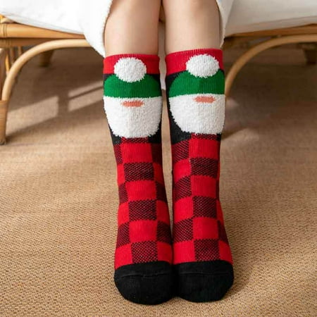 

keusn women s super soft warm winter animal fuzzy lined crew slipper home socks