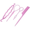 thumbnail image 1 of HEVIRGO 4Pcs Braid Ponytail Bun Maker Comb DIY Hairdressing Accessory Hair Styling Set, 1 of 10