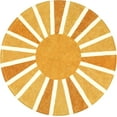 thumbnail image 3 of Lahome Boho Round Rugs,4ft Washable Non-Slip Small Round Area Rug Throw Soft Sofa Kids Nursery Room Rug Rainbow Sun Print Distressed Round Carpet for Bedroom Entryway Living Room Dining Room, 3 of 7
