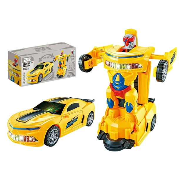 Juguete Coche Robot Deformación Con Luces Y Música para Pequeños