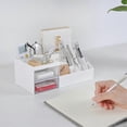 thumbnail image 2 of 1 PC Multifunctional Storage Box Exquisite Cosmetics Holder Handy Desk Organizer (L, White), 2 of 2